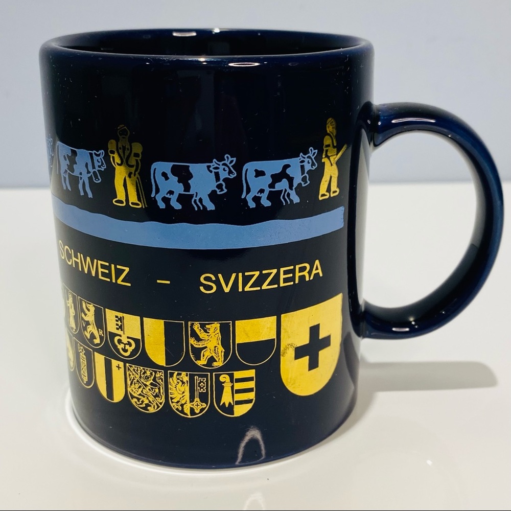 Bockling German Coffee Cup Deutschland Made in Germany Blue and Gold - Picture 4 of 8